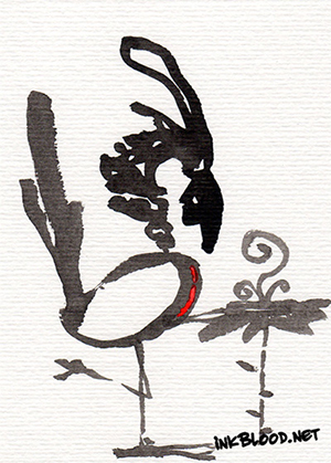 Oiseaux-Inkblood-Encre-de-Chine-Médicinal