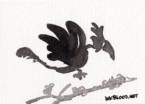 Oiseaux-Inkblood-Encre-de-Chine-Sérénitude