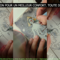 Capture de la projection vidéo expérimentale d’Olivier Giner montrant un speedpainting aquarelle accompagné d’un faux message institutionnel sur la perception et la dissonance.